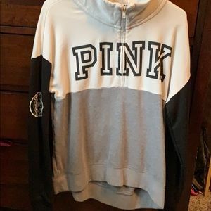 PINK 1/4 zip pullover